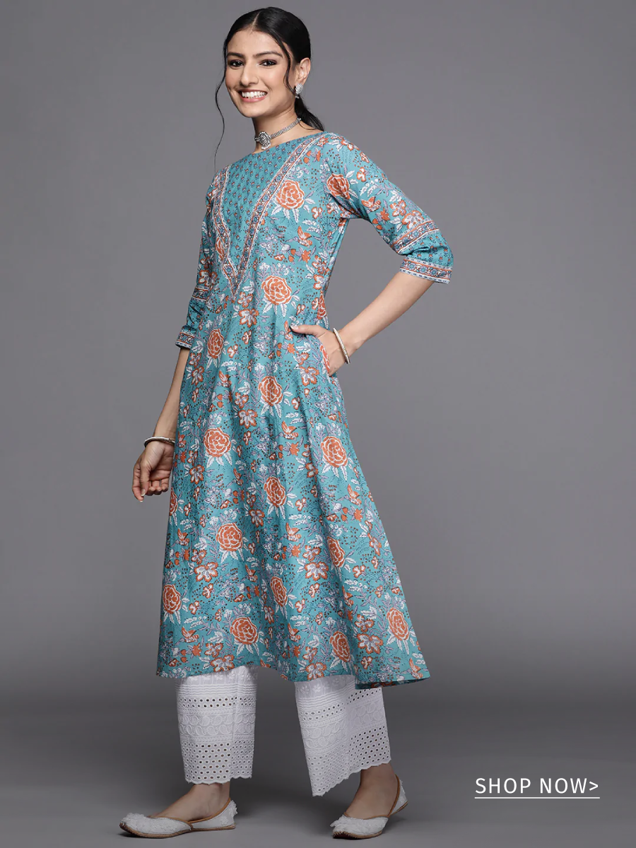Buy Designer Full Flair Work Girls Kurti, Rayon Multi Color Long Kurti for  Kids and Girls,party Wear Kurtidesigner Kurtilong Gown Kurti Online in  India - Etsy